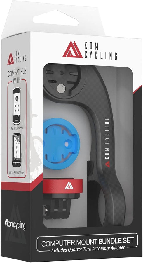 KOM Cycling CM06 Quick Release GoPro Computer Mount, Compatible with Wahoo and Garmin Bike Computers