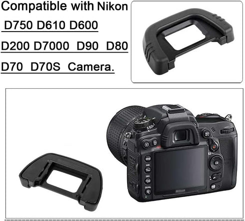 FANZR DK-21 D750 D610 D600 D200 D7000 D90 D80 D70 D70S (2 Pack) Eyecup Eyepiece Viewfinder Compatible for Nikon Camera