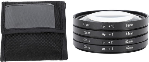 Yunir Close Up Macro Lens Filter Kit with +1, +2, +4, +10 Lenses