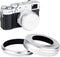 JJC Mark V Metal Lens Hood Protector with 49mm Filter Adapter for Fujifilm X100VI X100V X100F X100T X100S