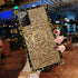 for Samsung Galaxy S24 Plus S24+ Bling Case - Fashion Box Trunk Design Glitter Cute Gold Square Corner Soft Cover with