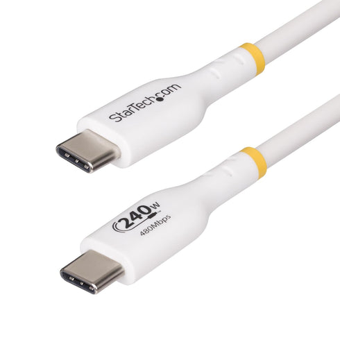 StarTech.com 13ft White USB-C Charging Cable, USB-IF Certified USB C Cable, 240W