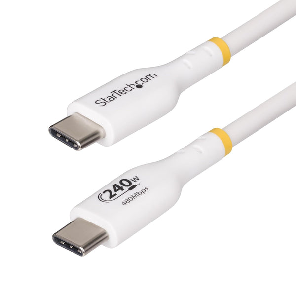 StarTech.com 13ft White USB-C Charging Cable, USB-IF Certified USB C Cable, 240W