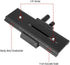 Joyzan 2 1/4" Macro Focusing Rail Slider, Way Shot Focus Mount Camera Flash Support Bracket Holder Photography Closeup