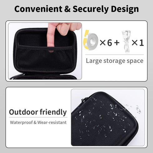 Phomemo D30 D35 Label Marker Case, Waterproof Storage Bag for JADENS D110/SUPVAN E10/Marklife P11 Label Printer