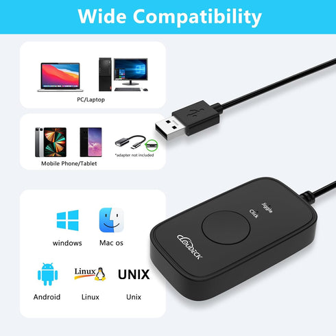 Mouse Jiggler Undetectable for Computer, USB Mouse Mover, Automatic Click Device, Plug & Play
