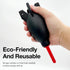 Brvlsoc Rocket-Style Rubber Air Blower Dust Cleaner for DSLR Camera, Lens, and Keyboard Red Duster