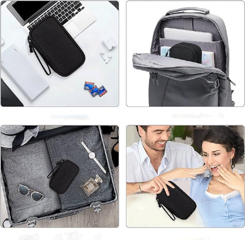 Electronic Organizer Bag, Waterproof Portable Travel Cable Storage Case for USB Drive, Power Bank, Charger, Headphones