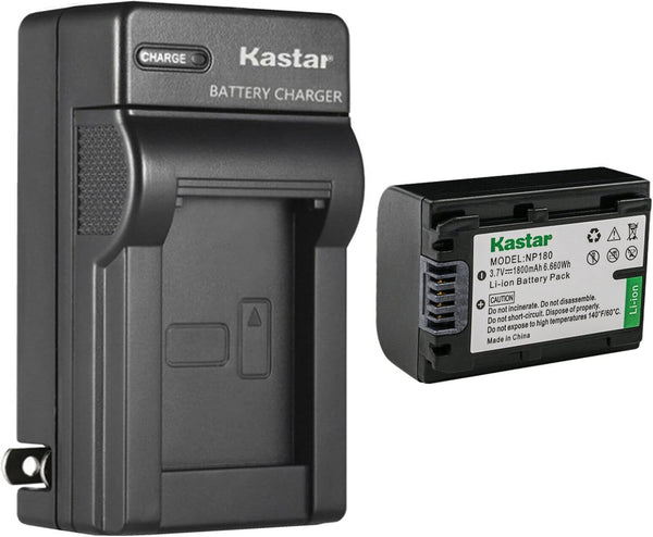 Kastar 1-Pack NP-180 Battery and AC Wall Charger Replacement for Minolta MN2K50NV 2.7K