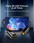KOMGILK 8K 8K@60Hz, 4K@120Hz 3D 48Gbps Micro HDMI to HDMI Adapter, Micro HDMI Male to HDMI Female Cable with HDR High