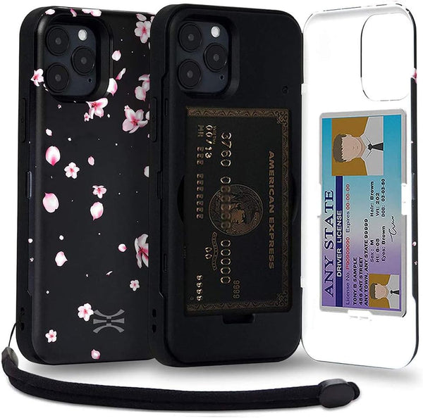 TORU CX PRO for iPhone 12 Pro/iPhone 12 Case - Protective Shockproof Wallet Cover with Hidden Card Holder & Strap