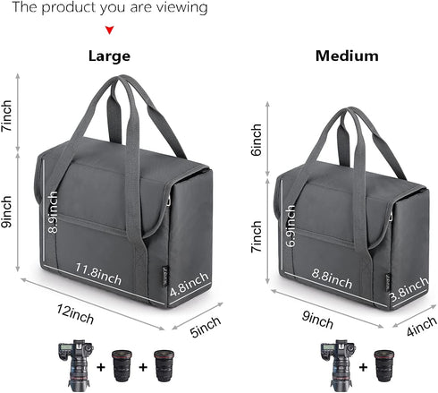 Foldable Waterproof Shockproof Camera Insert Bag for Canon and Nikon Lenses