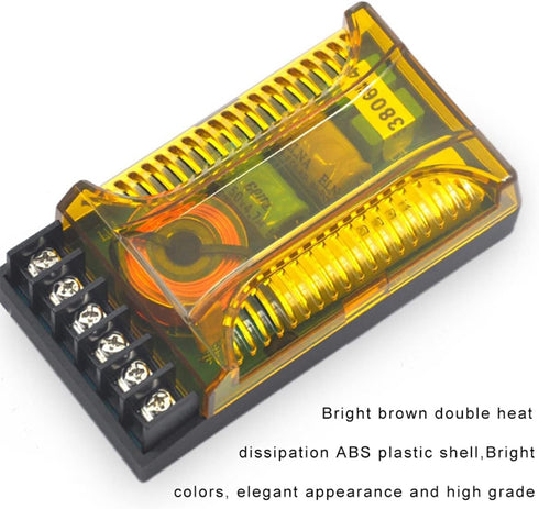 WEAH-2001 2 Way Crossover for Speaker - 2pcs Speaker Frequency Divider for Car Audio Speakers, Crossover Filter