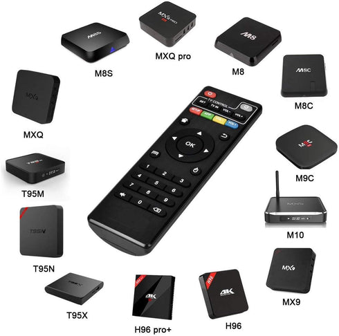 Young Replacement Remote Control for Android TV Box MXQ, MXQ PRO, MXQ-4K, M8S, M8N, T95, T95M, Black
