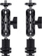 Magic Arm Cool Ballhead Double Ball Head Adapter with 1/4’’ Screw & Cold Shoe Mount - 2 Pack for Cameras