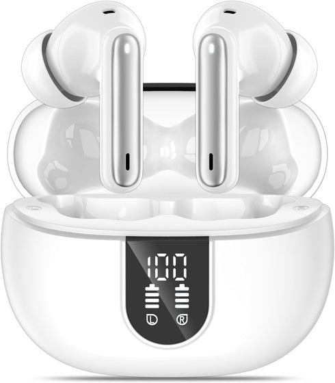 Wireless Earbuds, Bluetooth 5.3 Headphones with 40Hrs Playtime, Deep Bass Stereo, IP7 Waterproof Earphones