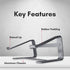 Macally Macbook Stand - Laptop Stand for Desk, Premium Aluminum Stylish and Sturdy Holder for 10"-17.3"