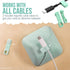 Smartish Magnetic Cord Holder, Cable Wrangler Organizer with Magnet Clips for Charger Management - Teal Me More