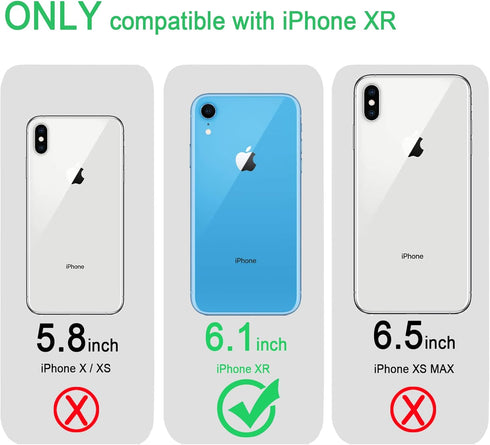 JJGoo Compatible with iPhone XR Case, Clear Transparent Shockproof Phone Case, Slim Anti-Scratch Hard PC Cover
