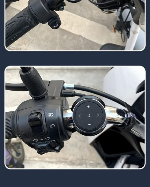 Wireless Bluetooth Media Button Remote for Selfie Control, Start Music for iPhone, Android, Car, Motorcycle Steering