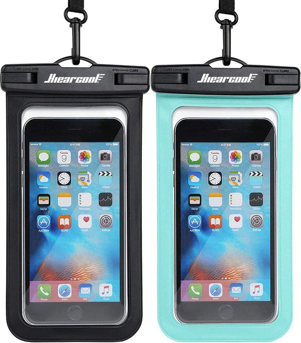 Hiearcool Waterproof Phone Pouch for iPhone 16 15 14 13 Pro Max, IPX8 Cellphone Dry Bag, 2Pack