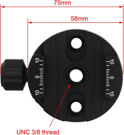Haoge Combo Boss Adapter Convertor with CP-58 58mm Arca Swiss Quick Release Clamp for Manfrotto Tripod