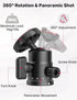 Mini Ball Head, ULANZI H28 Panoramic Tripod Head + Dual Hot Shoe Mount DSLR Camera Adapter