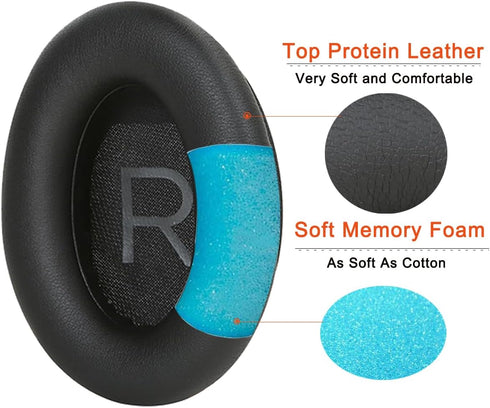 Replacement Ear Pads for Bose QC45 Ear Cups for Bose Headphone QuietComfort 45 Ear Pads Cushion Parts Black