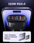 SUNDA 120W USB C Fast Car Charger, 4-Ports Car Charger Adapter, Dual Type C PD60W/PPS60W for iPhone 16/15 Pro/Max