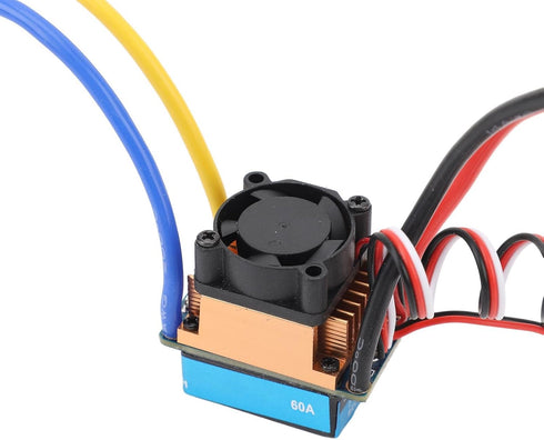 480A 480A 1/10 Drfeify Brushed Speed Controller ESC, RC ESC with Cooling Fan Waterproofing ESC for RC Car and Boat