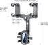 Rear View Mirror Phone Holder - Rotatable and Retractable Mount for iPhone Google Samsung 4-7IN Cell Phones