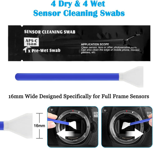 ARVOK Professional Camera Cleaning Kit (32 pcs), Air Blower, Cleaning Pen, Spray, Cloth for Canon, Nikon, Sony
