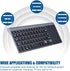2.4Ghz Mini Wireless Keyboard with Touchpad, Portable Ultrathin Numeric Keypad Remote Keyboard Mouse Combo.