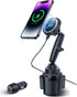Wireless Magnetic Car Mount Charger for Magsafe, Cup Holder Charger with Heat Dissipation System, Fast Charging Phone