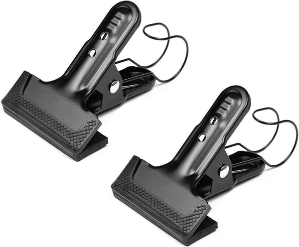 Backdrop Spring Clamps With Hook, 2 Pack of 4" Heavy Duty Clips for Photography Background Stands