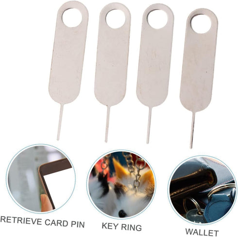 200pcs Housoutil Pin Eject Tool for Sim Tray Extraction Lightweight Mobile Phone Remover Compatible Smartphones Tablets