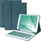 Keyboard Case for iPad 10.2" 9th 8th Generation, Detachable Bluetooth Keyboard and Pencil Holder, Deep Green
