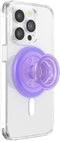 Lavender Translucent PopSockets Phone Grip with MagSafe Compatibility, Includes Adapter Ring, Wireless Charging