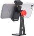 Phone Holder for Tripod, Metal Cellphone Tripod Adapter 360 Degree Rotation Vertical Video Smartphone Bracket Clip Compatible with iPhone X XS XR 8 Samsung Galaxy S10 S9+ Huawei (Black C18)
