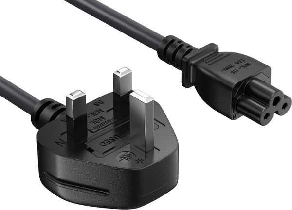 Cable Leader 6ft 18 AWG England Notebook Power Cord with 2.5 A Fuse, IEC-320-C5