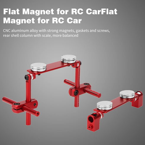 1/10 Keenso Flat Magnet for RC Car Body Shell Mount Kit for HSP RC Racing Car(Red)