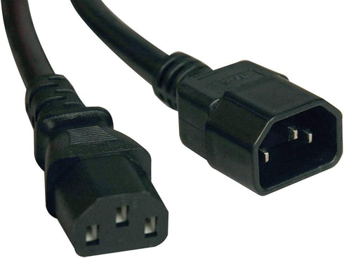 Tripp Lite Standard Computer Power Extension Cord, 10A, 18AWG, 8-ft. (P004-008), Black
