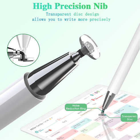 Luntak 15/27 Inch/Switch, Stylus and Mount for Skylight Calendars Dual Tip with Mesh and Disc Tip | Magnetic Pen Cap |