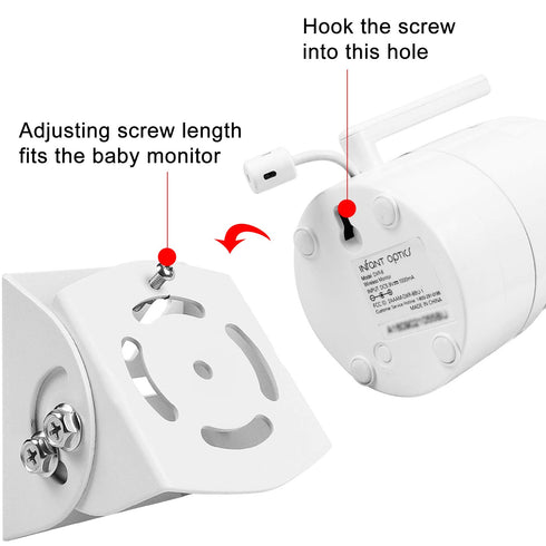 DXR-8, Adjustable Angle Mount for Infant Optics Motorola, Samsung, Babysense and Most Universal Monitors Camera