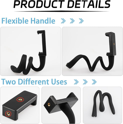 Portable Cell Phone Holder for Stroller, Non-Slip Flexible Arm Phone Mount, Stroller Accessories for Treadmill, Spin