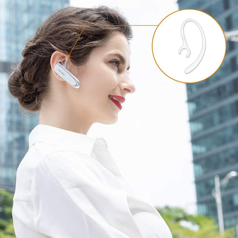 6 Pack Replacement Ear Hook Universal Small Clamp Loop Clip for Bluetooth Headset (Clear)