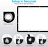 Frocopo 120 inch 16:9 Projector Screen, Foldable Anti-Crease Portable Projection Movies Screens, Double Sided Washable