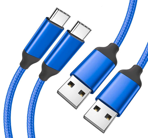 15 ft Long USB C Cables (2 Pack), USB A to USB C, Fast Charging Compatible with Sony PS5, Oculus Quest 2