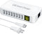 USB Charging Station, Ziwodiv 8-Port 60W/12A USB Charger Station, Multi Ports USB-A Charging Hub with LED Display for