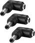 uxcell 3Pcs DC Power Connector Adapter, 90 Degree Angle 5.5mm x 2.5mm Male to 5.5mm x 2.1mm Female Jack Coupler